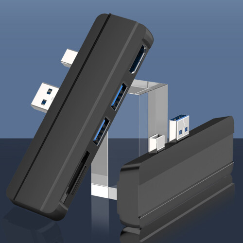 Surface Dock 5-en-1 Hub USB 3.0 de aluminio negro 4K 2