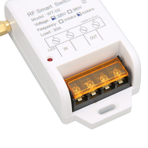 433MHz 30A Interruptor RF Inalámbrico ABS 220V Receptor 2