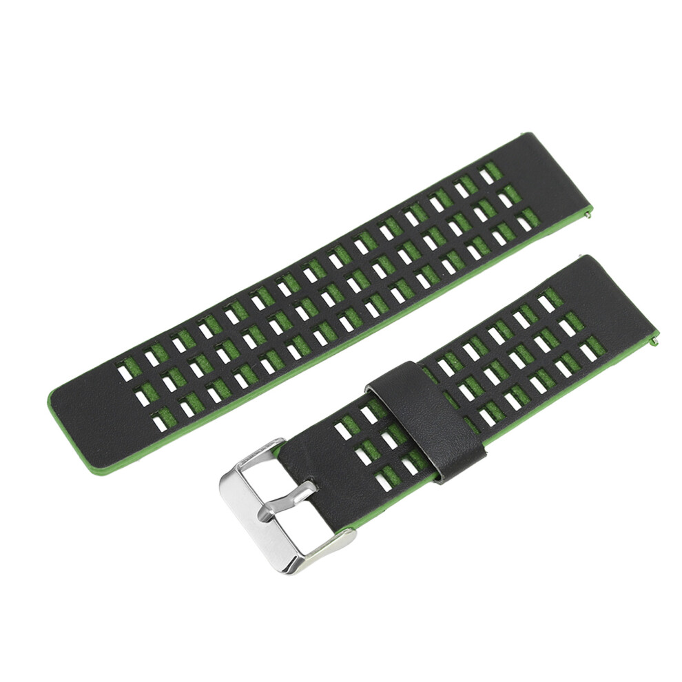 Leather Band Compatible For Realme Watch 2 Replacement 22Mm Watch Band Strap Bracelet Wristbandsblack Green 9331321806578