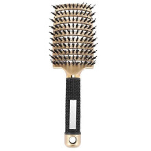 Borstel met wild zwijnhaar - Gebogen en geventileerde ontwarrende haarborstel voor vrouwen met lang,