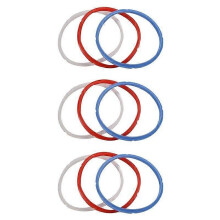 Joint d'étanchéité en silicone pour autocuiseur, compatible avec les modèles de 5 ou 6 litres, rouge,