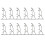 12 τεμάχια διπλή μεταλλική βάση κουρτινόξυλου για ράβδο 25 χιλιοστών - Deep Coffee 1