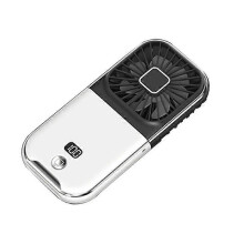 1 mini ventilateur portable d'extérieur, ventilateur de cou, rechargeable par USB, pliable à 180, sans