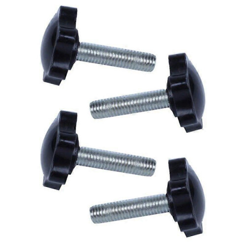 4 τεμάχια M8 X 30Mm Αρσενικό σπείρωμα 32Mm με κεφαλή αστεροειδούς κεφαλής, μαύρο
