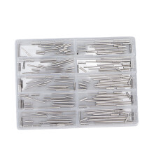 Enlace de correa de acero para reloj barra tubular 0.9x10-28mm 10 piezas