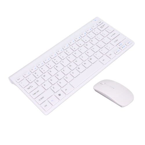 Ensemble clavier et souris USB 2,4 GHz blanc, portée de 10 m 2