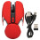 Mouse ergonomico wireless 500mAh rosso 800/1200/1600 2