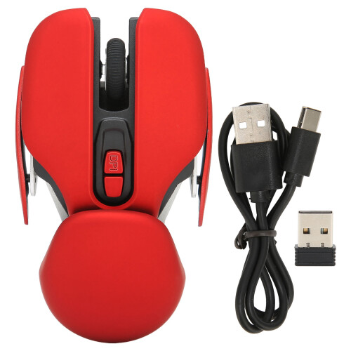 Mouse ergonomico wireless 500mAh rosso 800/1200/1600 1