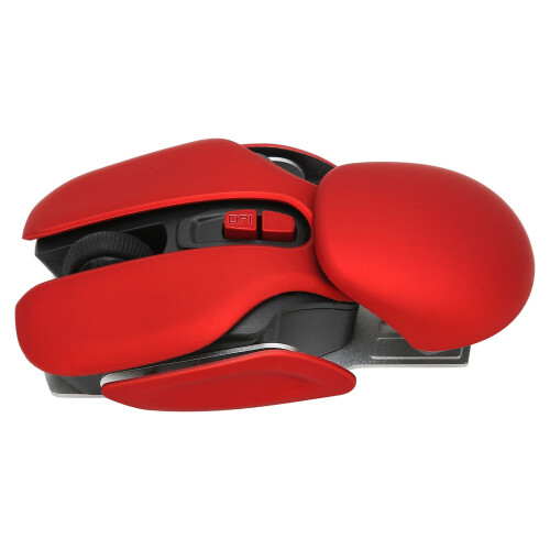 Mouse ergonomico wireless 500mAh rosso 800/1200/1600