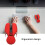 Mouse ergonomico wireless 500mAh rosso 800/1200/1600 7