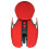 Mouse ergonomico wireless 500mAh rosso 800/1200/1600 16