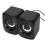 Haut-parleur PC USB stéréo mini A2 noir petit 1