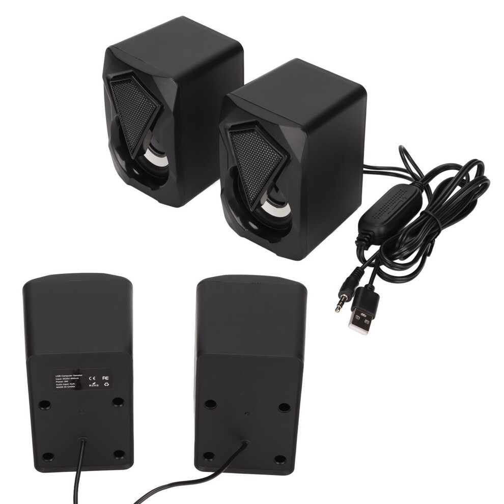 X2 Desktop Speaker Usb Powered Portable Wired Pc Speakers With Breathing For Home Office Light 5051321808146