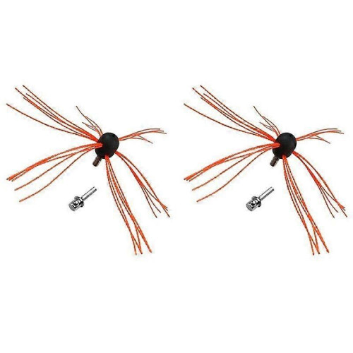 2 brosses de ramonage rotatives flexibles pour cheminées industrielles
