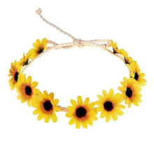 Bloemen herfst zonnebloem kroon haaraccessoires bruids tiara vakantie haar met zonnebloem haaraccessoires