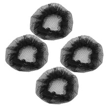 4 stuks nylon mesh rekbare ballet knot haarnetjes haarnetje zwart voor vrouwen