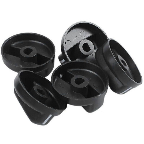 15 PCS Kitchen Black Plastic Gas Stove Cooker Control Knobs