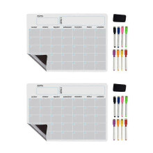 2x A3 magnetisch whiteboard droog uitwisbare kalenderset, whiteboard weekplanner voor koelkast, koelkast,