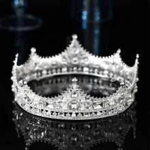 Bruids tiara's, Europese en Amerikaanse sieraden, koningin bruiloft haaraccessoires voor vrouwen, tiara's