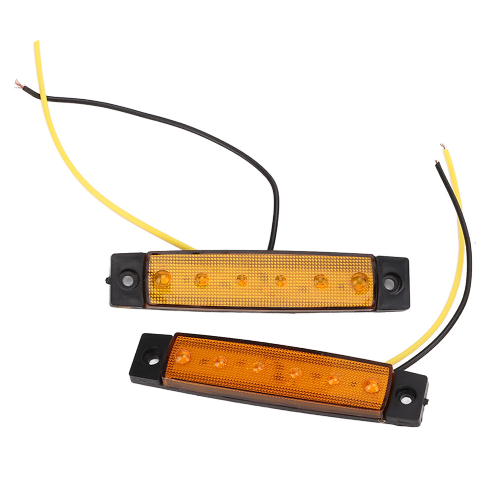 10Pcs 6Leds Side Marker Lights Lighting Dc12v Ip68 Waterproof Multiple Purpose For Trucks Trailers Amber 9301321809268