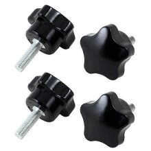 Perilla de estrella de 30 mm de diámetro, rosca macho M6 x 20 mm, 4 unidades