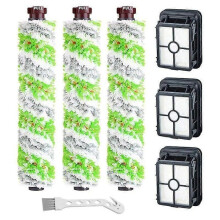 3-pack 2460 borstelrollen + 1866 stofzuigerfilters ter vervanging van Bissell Crosswave Pet Pro 2306A