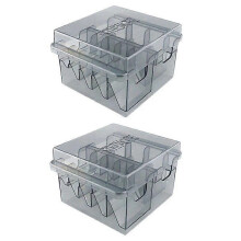 2X Grid Base Storage Box For 8Pcs Hair Clipper Trimmer Limit Comb Guide Comb Barber Tool For Wahl Guide