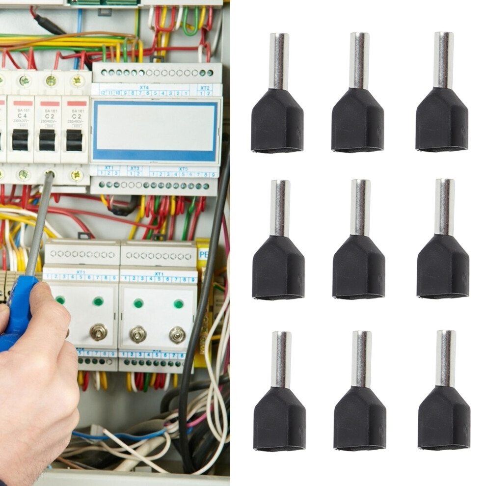 100Pcs Twin Insulated Ferrule Terminal Copper Pvc Ferrules Wire Ends Terminals Awg 16/1.5Mmâ² 7891321810477