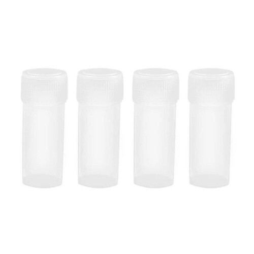 400 Pcs 5Ml Plastic Sample Bottles Potable Mini Clear Storage Case Vial Storage Container