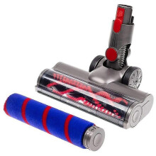 Suoravetoinen turbiiniharjaspää Dyson V7 V8 V10 V11 V15 pölynimuriin vaihtavalla fluffy telalla