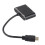 Convertitore HDMI a VGA 4K per PC, adattatore nero in ABS 15