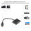 Convertitore HDMI a VGA 4K per PC, adattatore nero in ABS 9