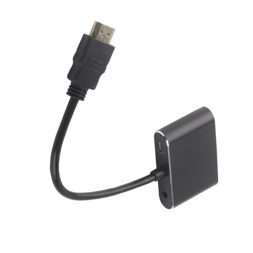 Convertitore HDMI a VGA 4K per PC, adattatore nero in ABS 2