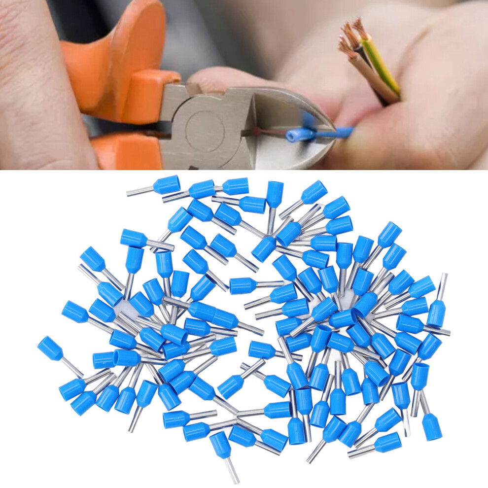 100Pcs E1508 Pin Cord End Terminal Copper Pvc Wire Insulated Ferrule Crimp Terminals For Electronic Equipment 7691321812101