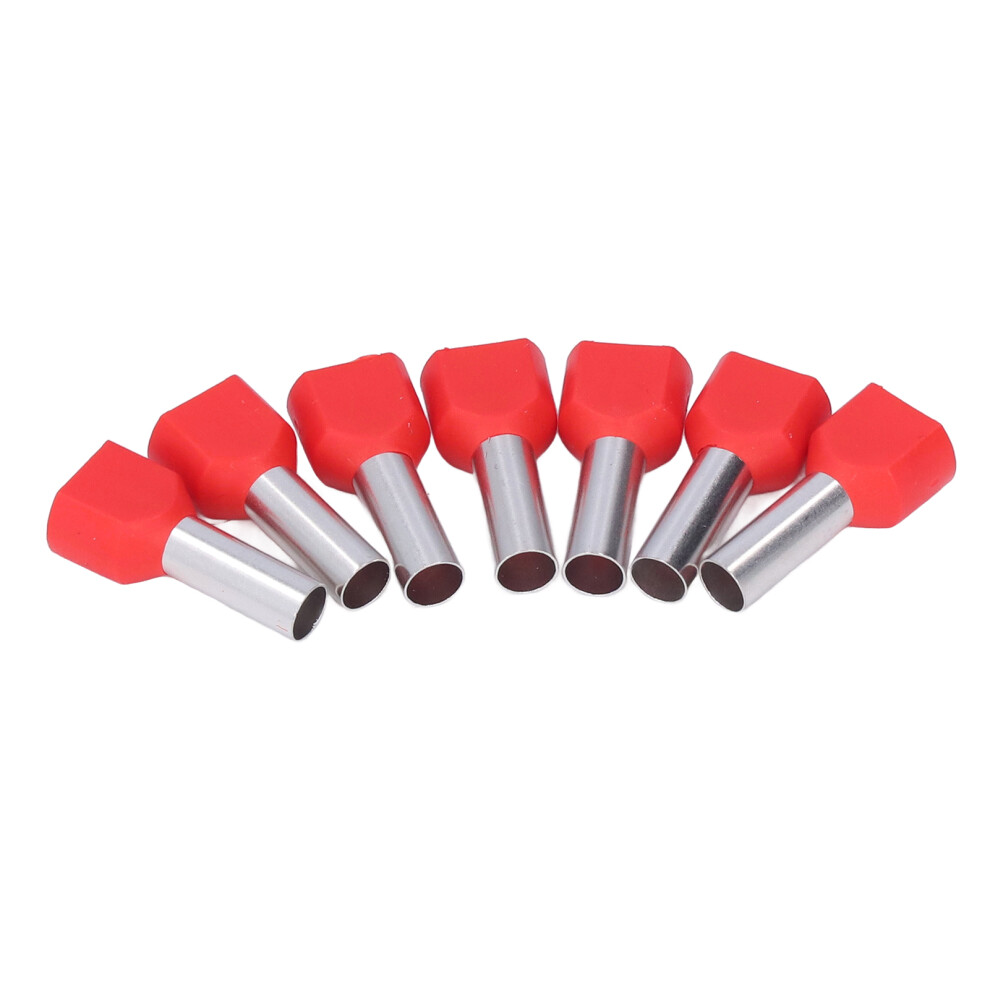 100Pcs Cord End Terminals 2 Insulated Ferrule Pin Copper Crimp Connector Awg 10 6.0Mmâ² Te6014 9311321812120