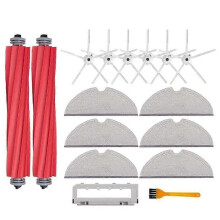 16 stuks vervangingsonderdelen voor de Xiaomi Roborock Q7 Max / Max+ robotstofzuiger, hoofdborstel