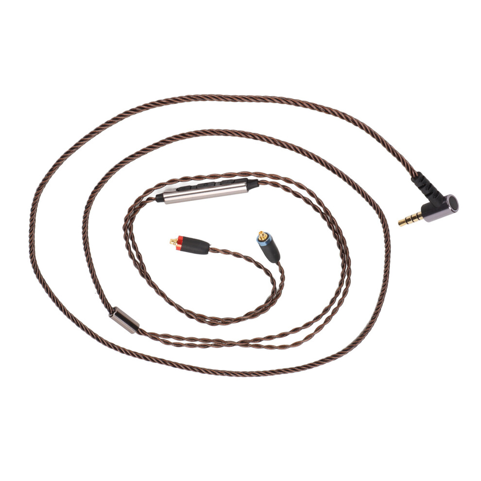 Headphone Cable Plated Copper Wire High Resolution Mmcx 3.5Mm Headphone Cable With Volume Microphone Control Silver 8411321813262