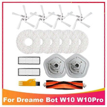 16Pcs Replacement Accessories Kit For Dreame W10/W10 Pro Robot Vacuum Cleaner Washable Filter Mop Cloth
