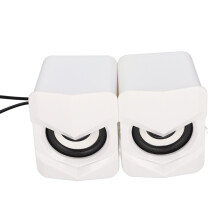 Altavoz LED USB de escritorio blanco mini 3 W canal 2.0