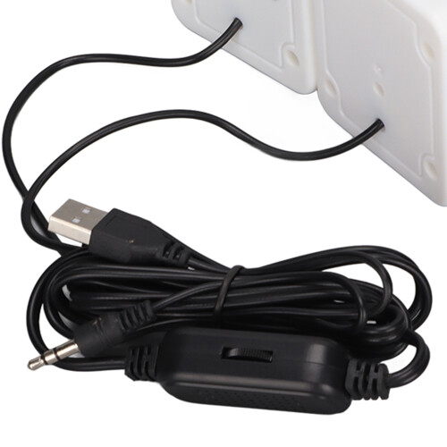 Haut-parleur USB de bureau blanc 3W Mini LED 2.0 2