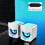 Haut-parleur USB de bureau blanc 3W Mini LED 2.0 7