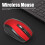 Mini mouse wireless 2,4 GHz DPI a 3 livelli USB Rosso 6