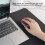 Mini mouse wireless 2,4 GHz DPI a 3 livelli USB Rosso 13