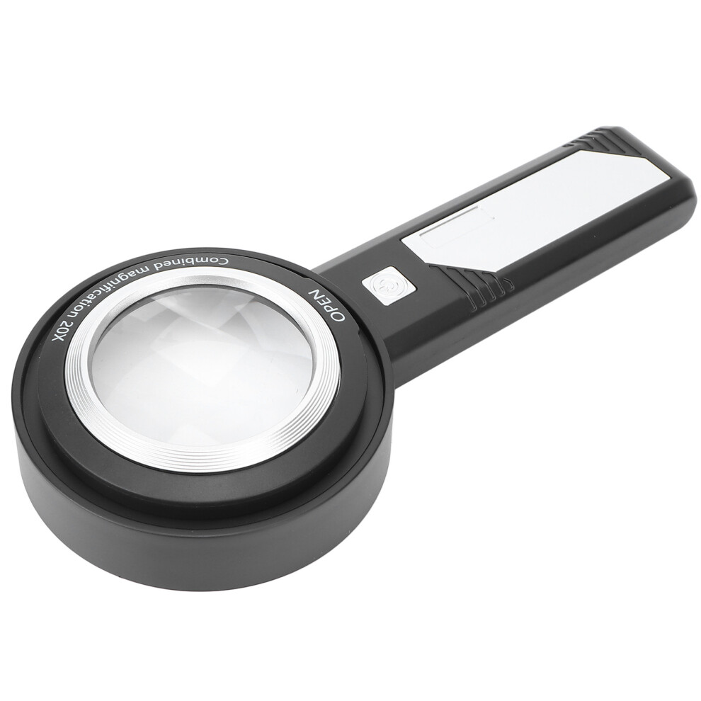 Light 8X 20X Magnifying Glass Elderly Portable Handheld Magnifier With Led For Reading Identification