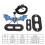 Cuerda de tracción Lizard 180cm azul correa ajustable 7