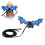 Cuerda de tracción Lizard 180cm azul correa ajustable 14