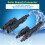 Negro conector de ramal solar 2:1 40 A 1000 V CC M/F 10