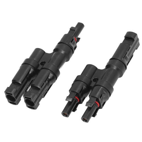 Negro conector de ramal solar 2:1 40 A 1000 V CC M/F 2
