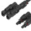Negro conector de ramal solar 2:1 40 A 1000 V CC M/F 7