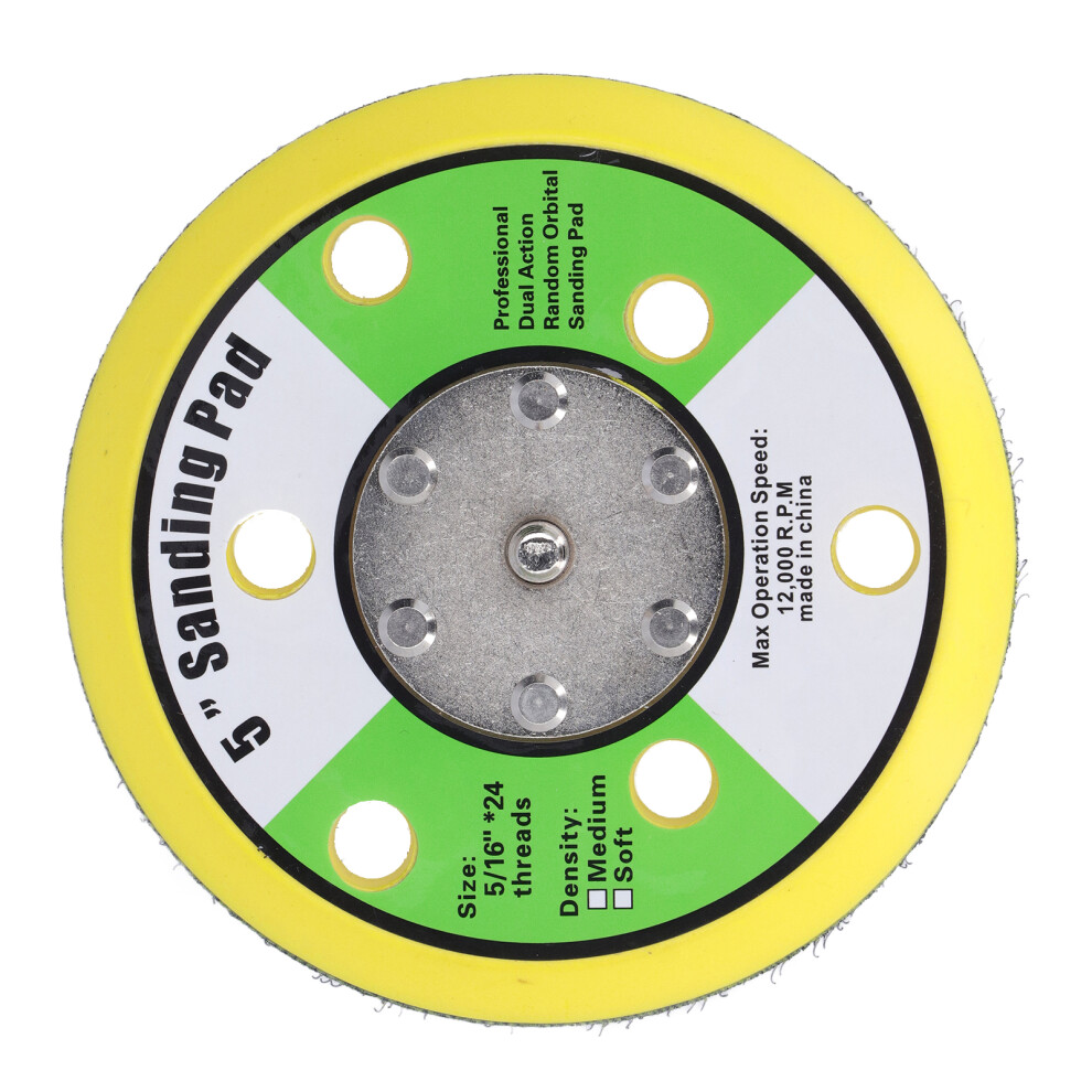 5In Sanding Pad 5/16Â24 Hook And Loop Pu Backing Plate Pneumatic Sander Buffer 12000Rpm 9451321815445